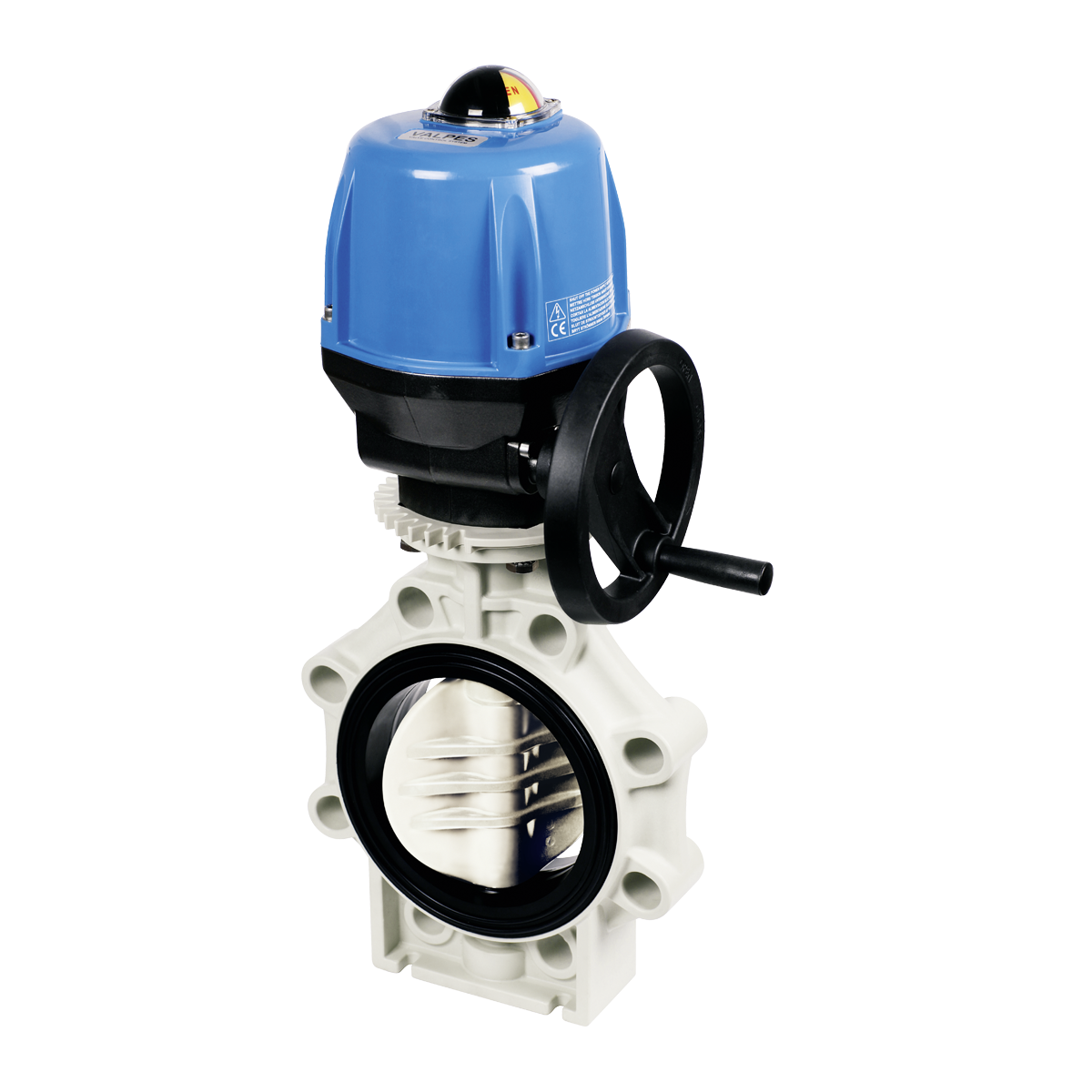 przepustnica chemoodporna PP z napędem elektrycznym K4