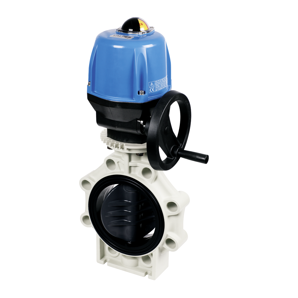 przepustnica chemoodporna PVC-U z napędem elektrycznym K4